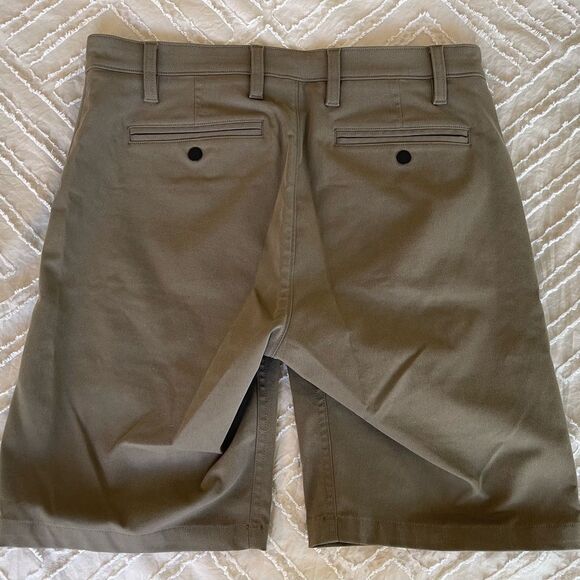 Huckberry Proof Tan Flat Front Shorts Casual Style - Picture 2 of 5